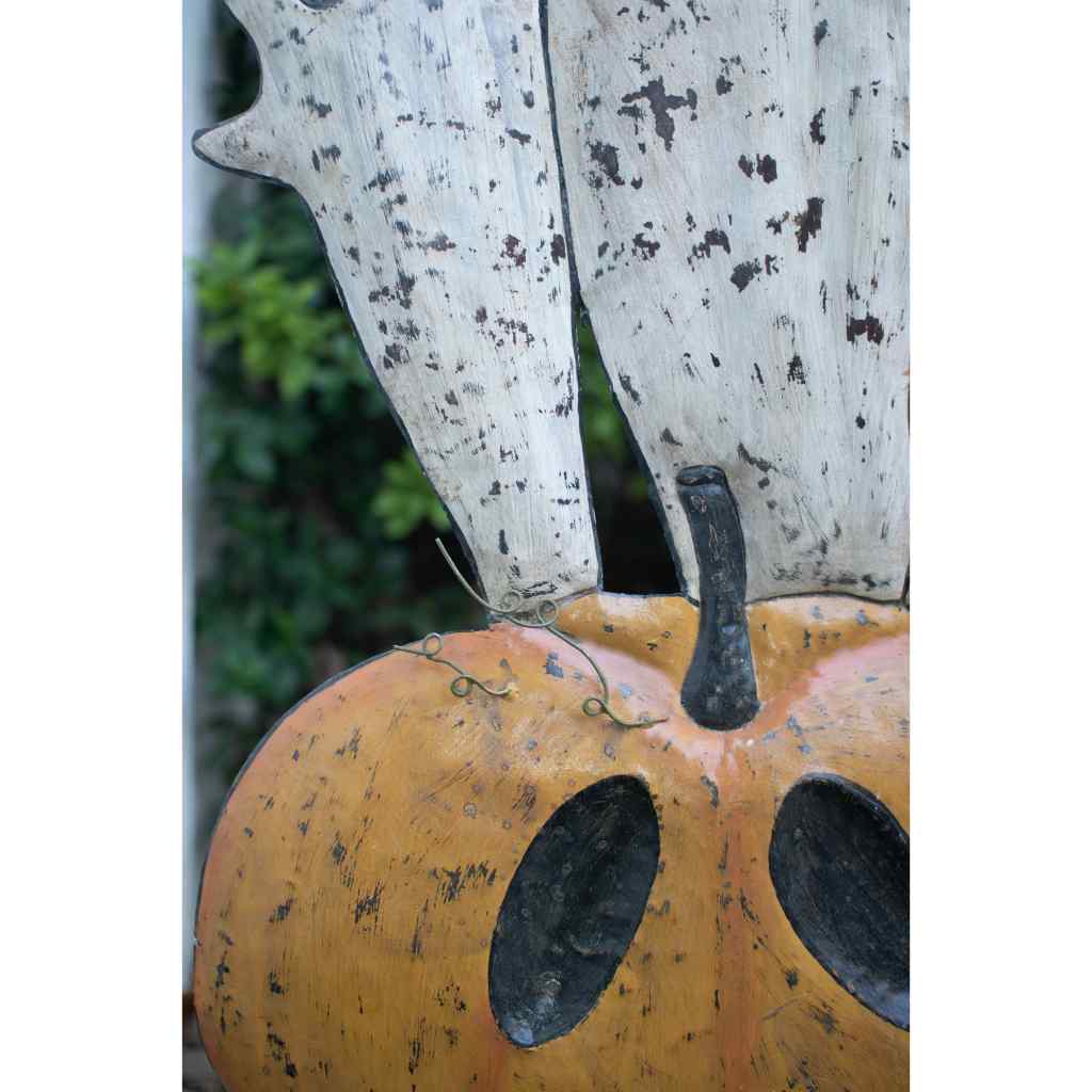 Jack-O-Lantern And Ghost Yard Art Orange