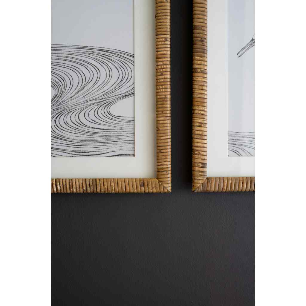 Set Of Two Framed Shore Bird Prints Under Glass Multi