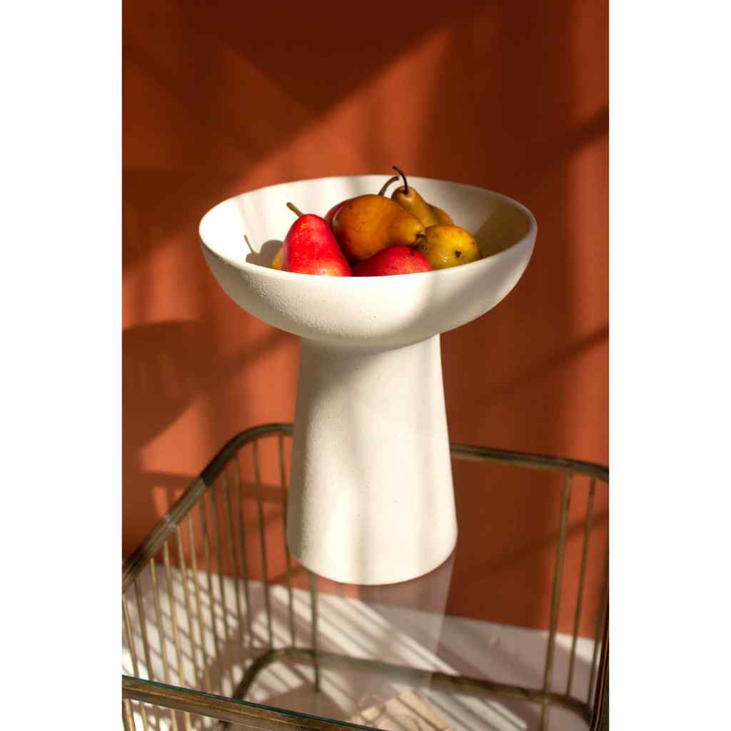 Ceramic Compote - Tall White