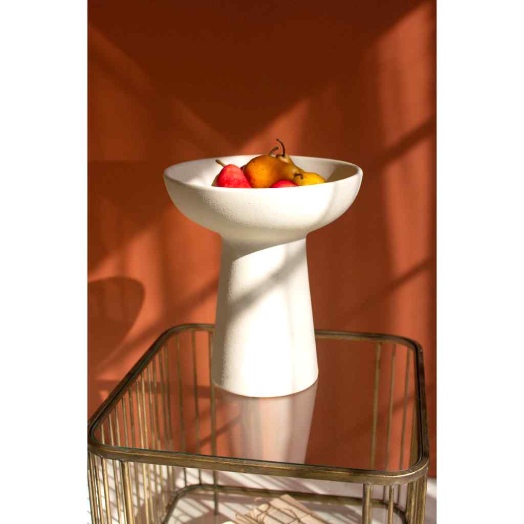 Ceramic Compote - Tall White