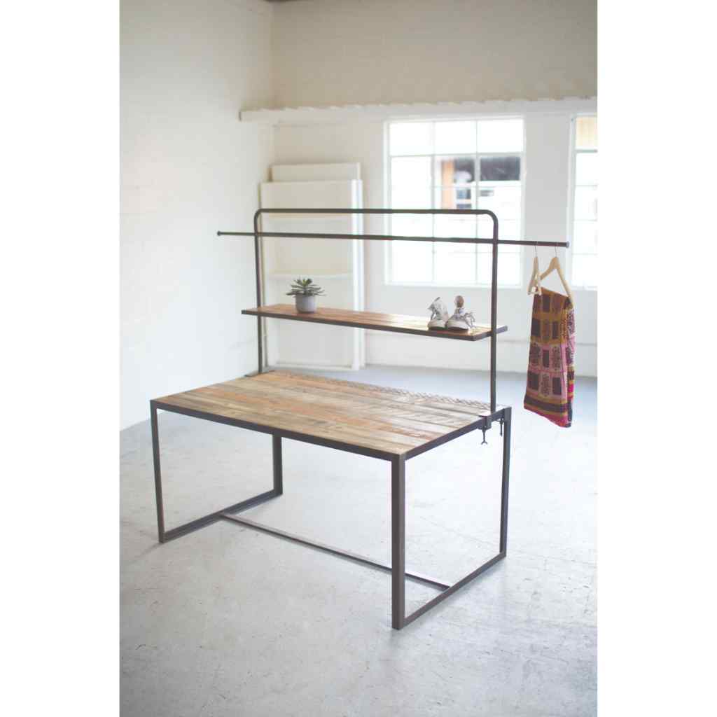 Recycled Wood Table Top Accessory For Set Of Nine Display Gray