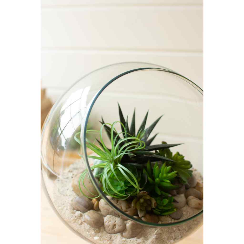 Round Glass Store Display Clear