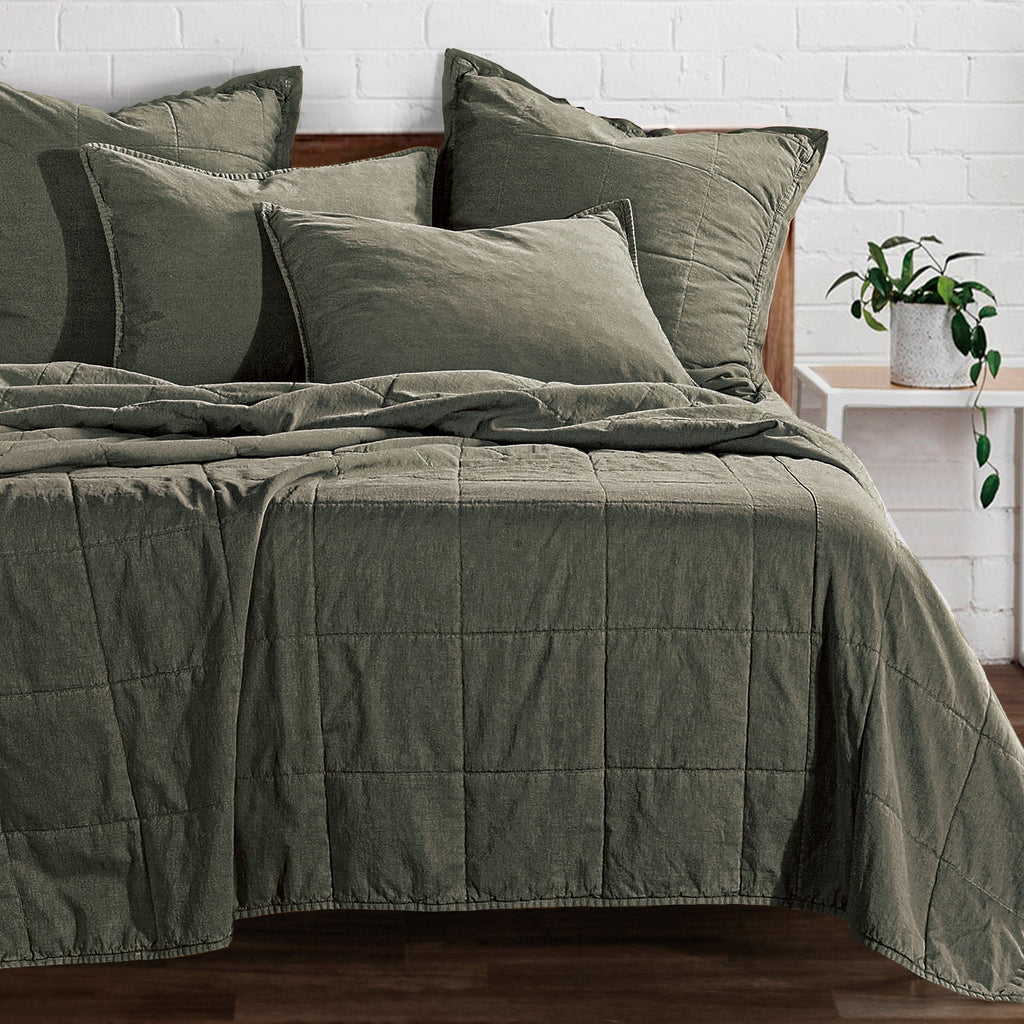 Stonewashed Cotton Canvas Coverlet from HiEnd Accents
