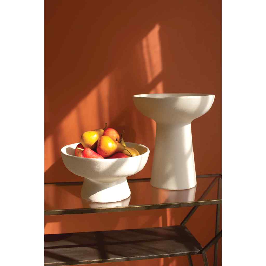 Ceramic Compote - Short White
