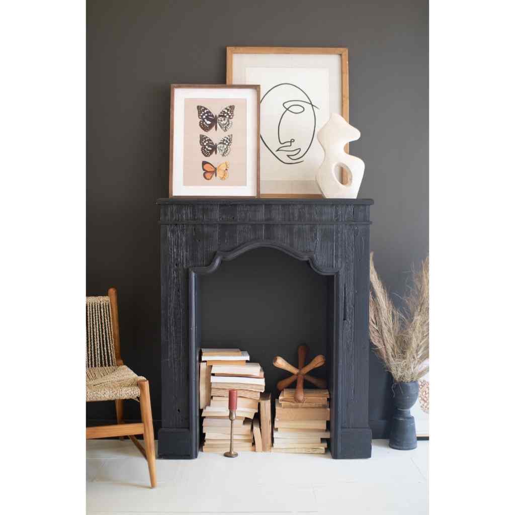 Wooden Mantle - Black Black
