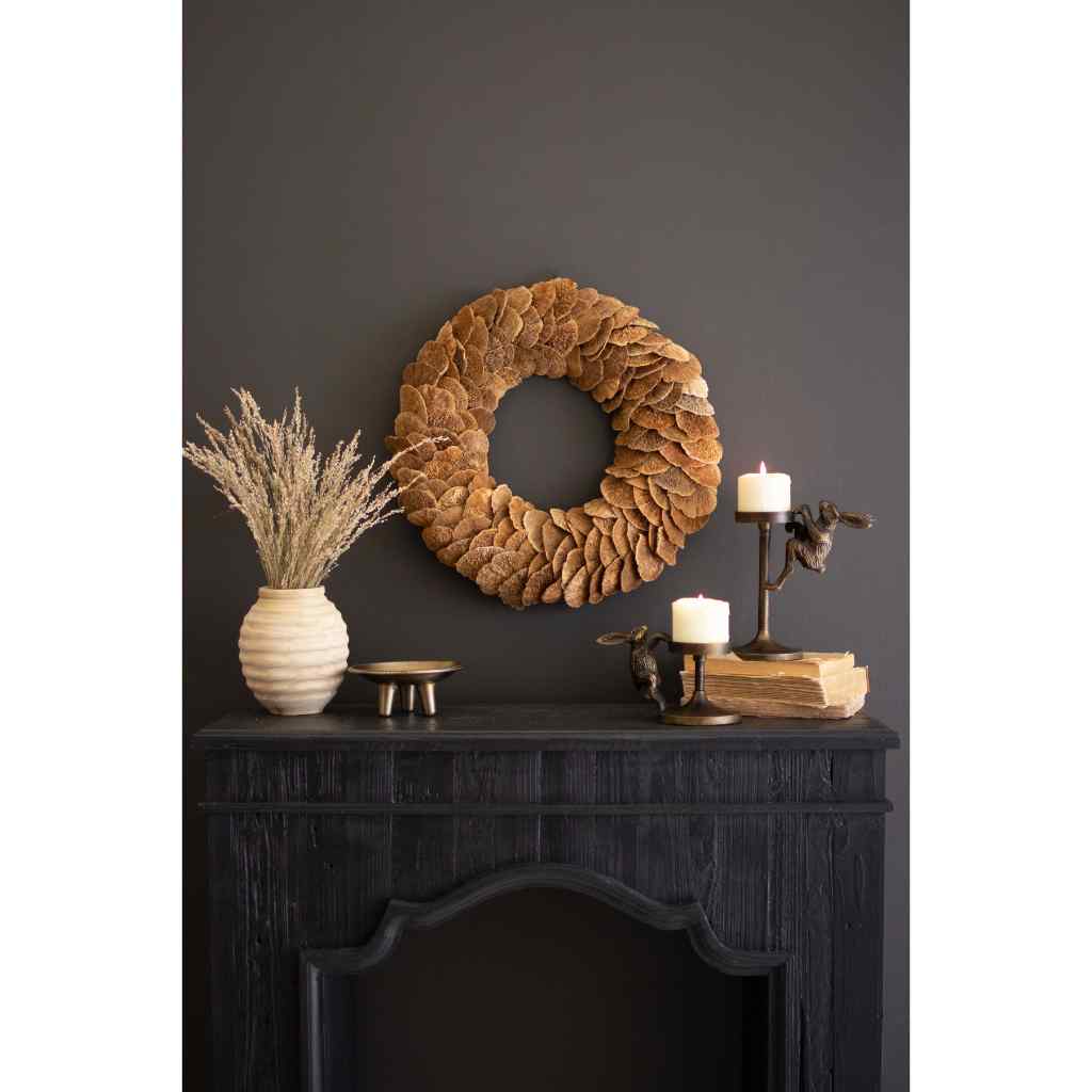 Sponge Mushroom Wreath Brown