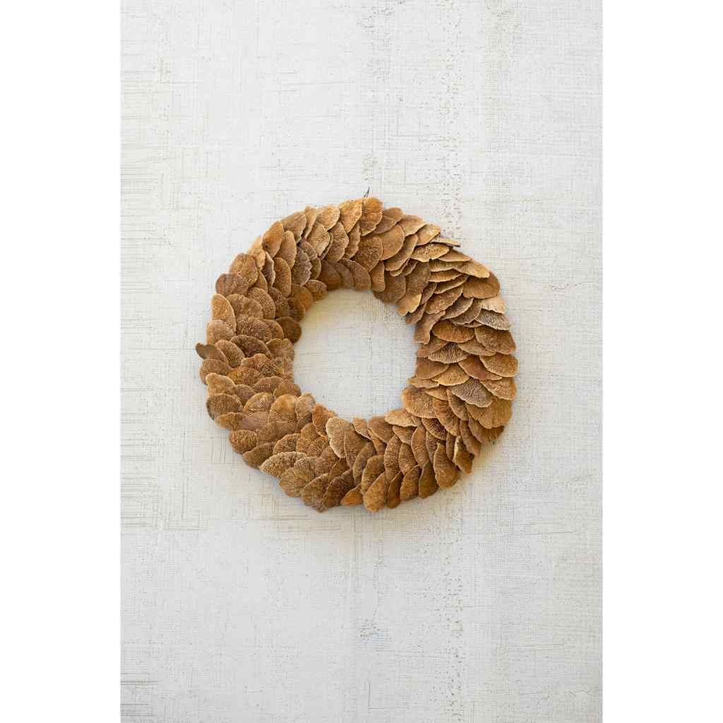 Sponge Mushroom Wreath Brown