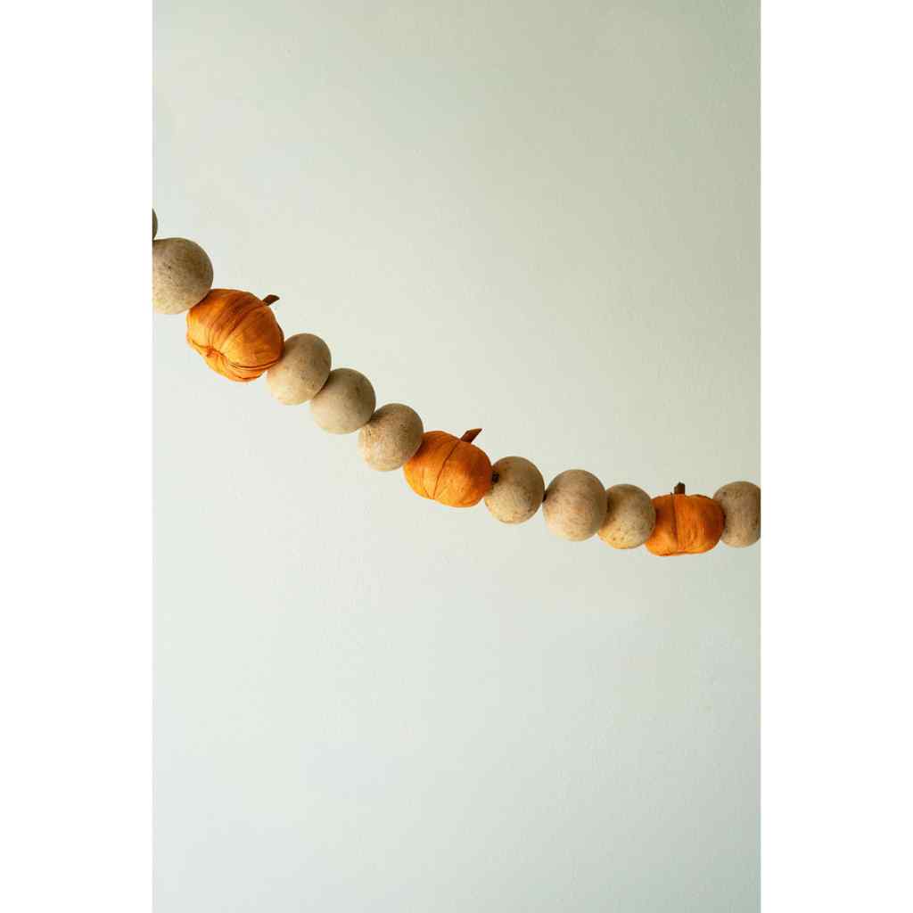 Gourd Pumpkin Orange Garland 72Inches Multi
