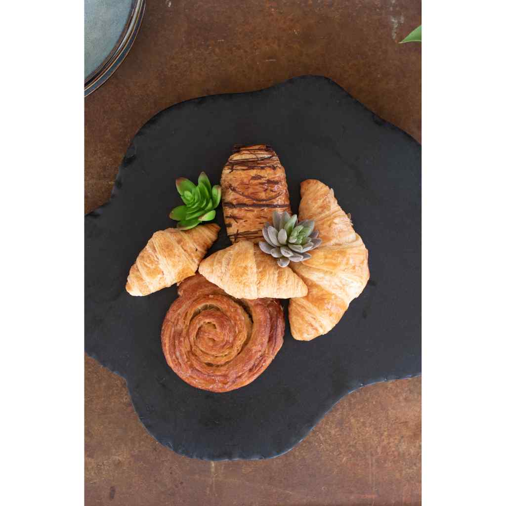Black Limestone With Rustic Edge Lazy Susan Black