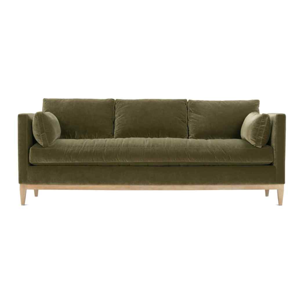 Leo Express Velvet Sofa Olive