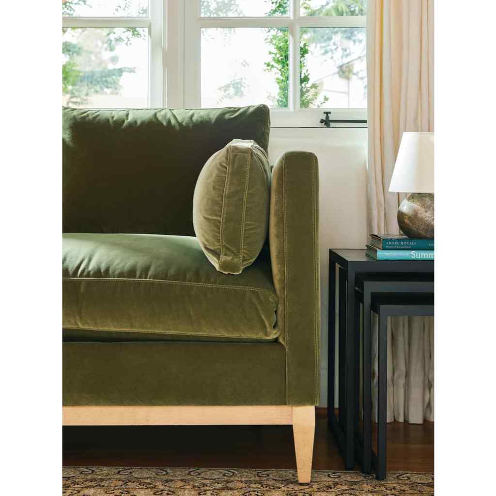 Leo Express Velvet Sofa Olive