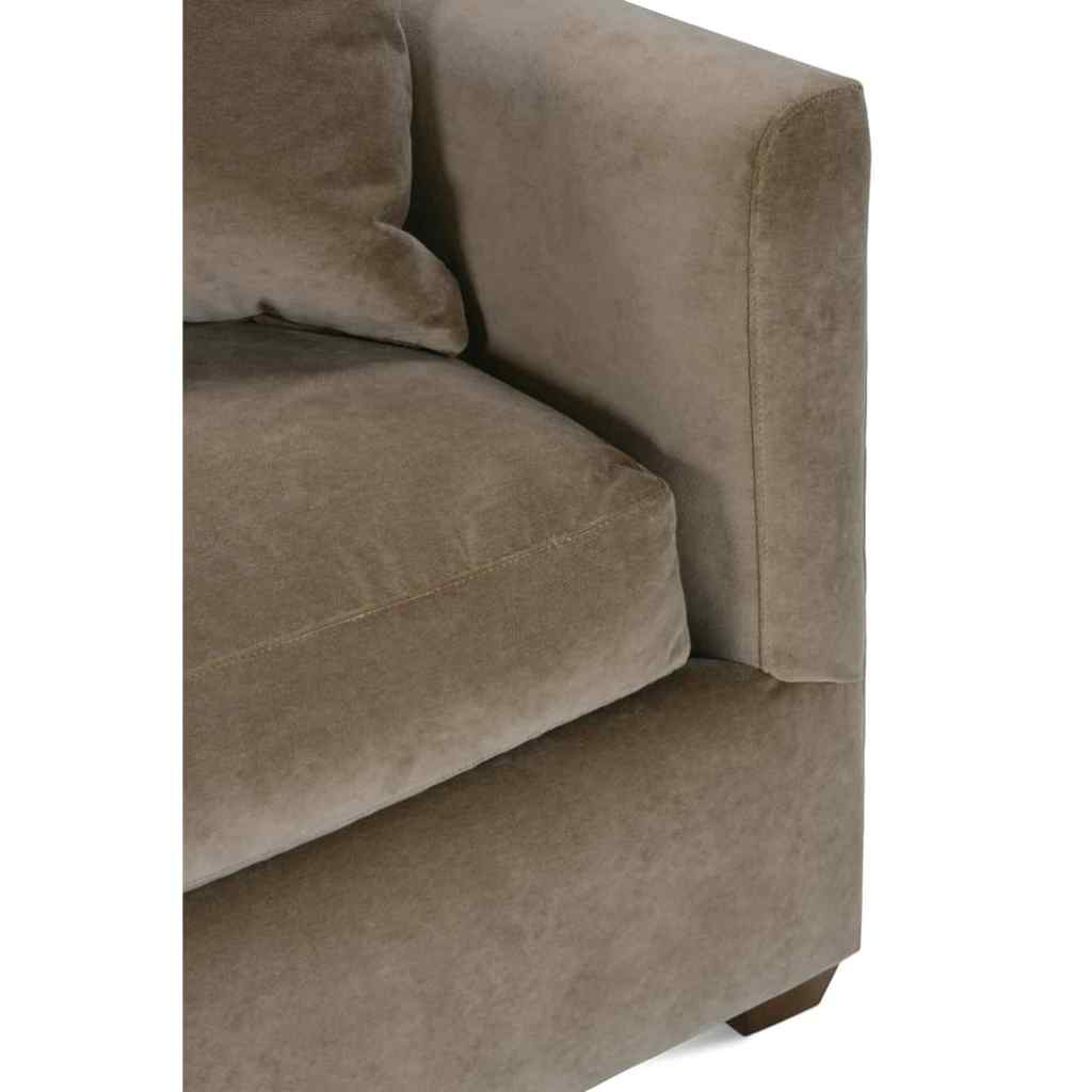 89” Lilah Sofa - Fawn Brushed Velvet Straw