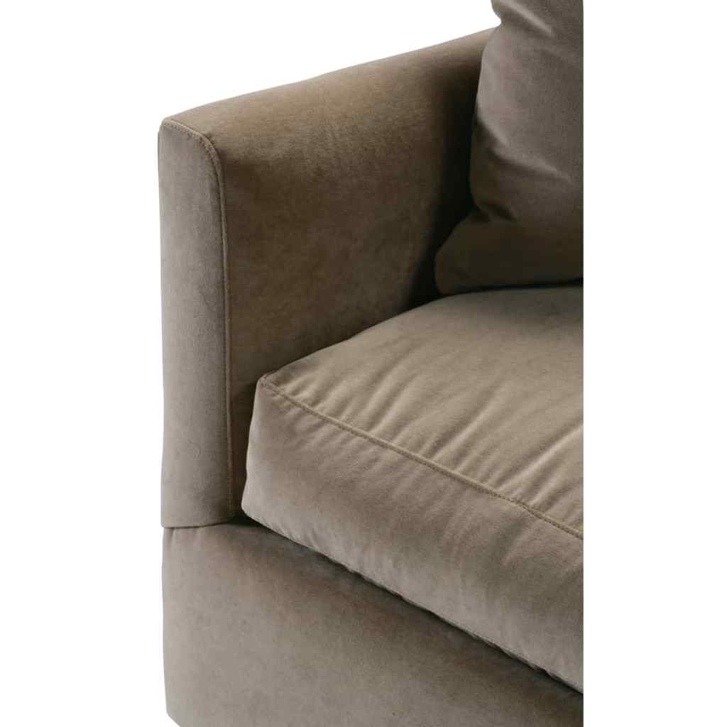 89” Lilah Sofa - Fawn Brushed Velvet Straw