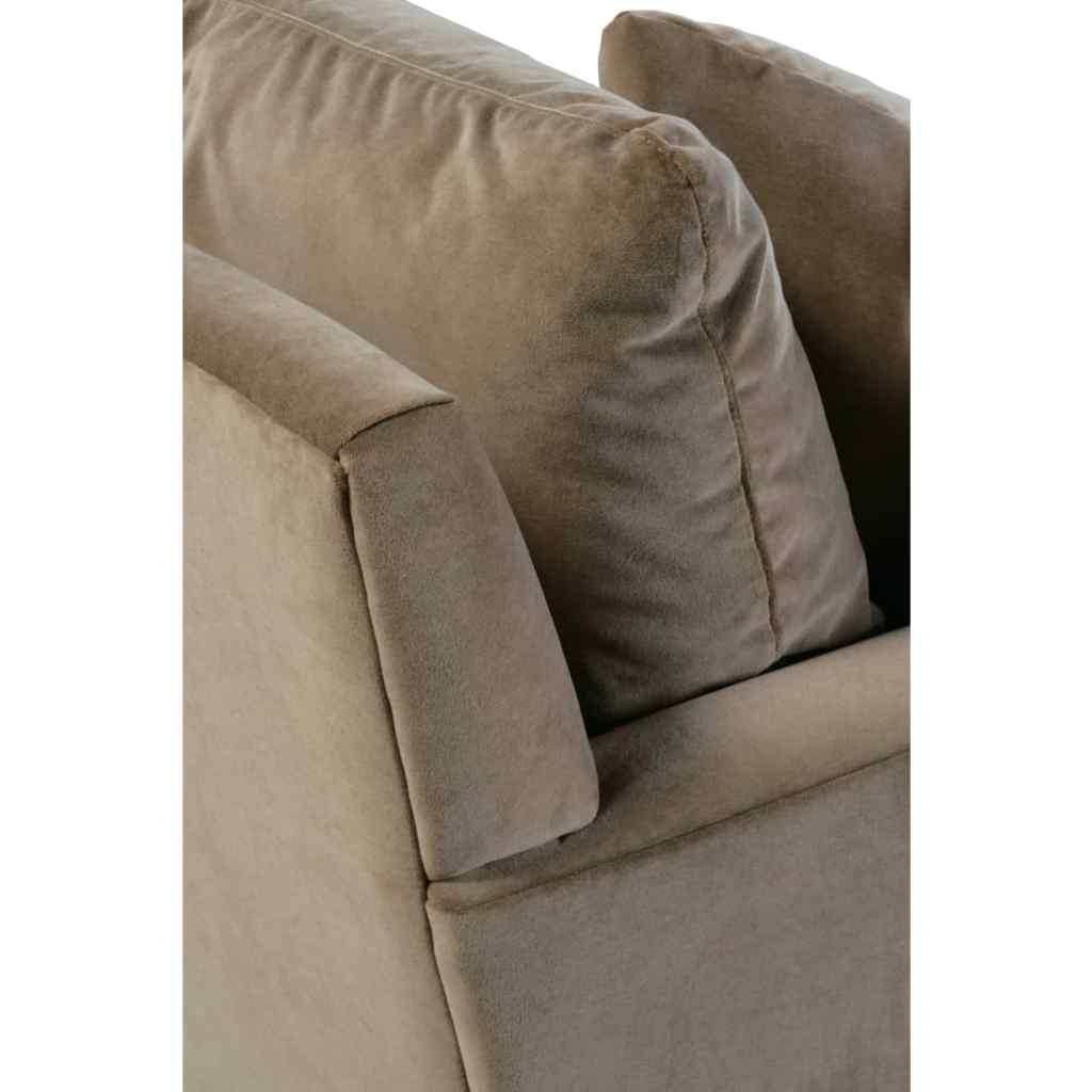 89” Lilah Sofa - Fawn Brushed Velvet Straw