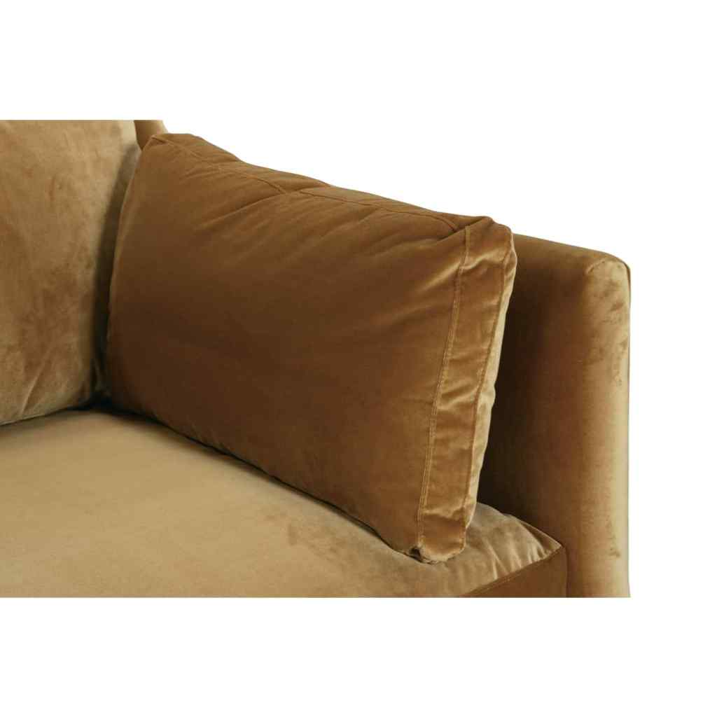 90” Madeline Sofa - Antiqued Amber Velvet Brass