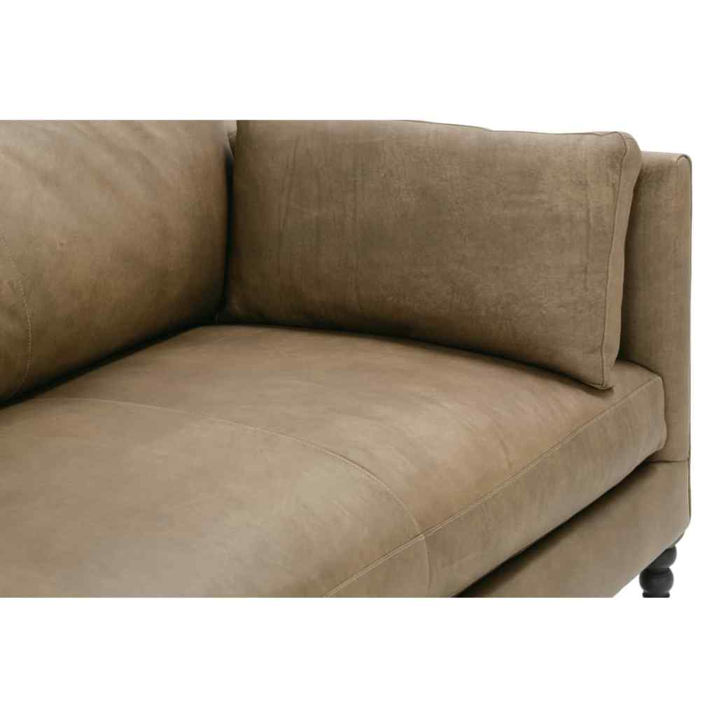 Mushroom Madeline Leather Sofa Tan