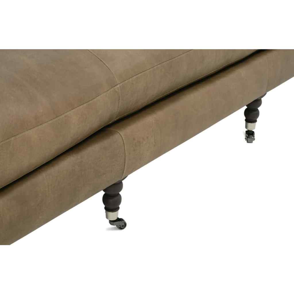 Mushroom Madeline Leather Sofa Tan