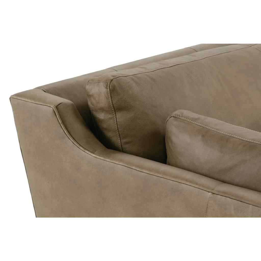 Mushroom Madeline Leather Sofa Tan