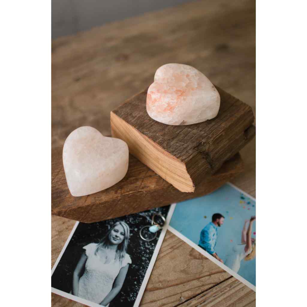 Himalayan Salt Heart Pink