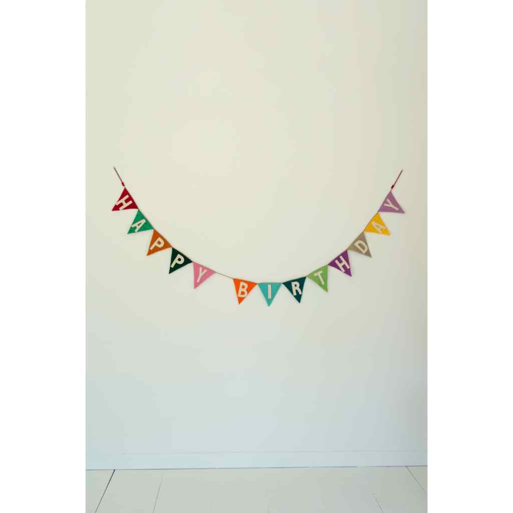 Felt Happy Birthday Garland Multi