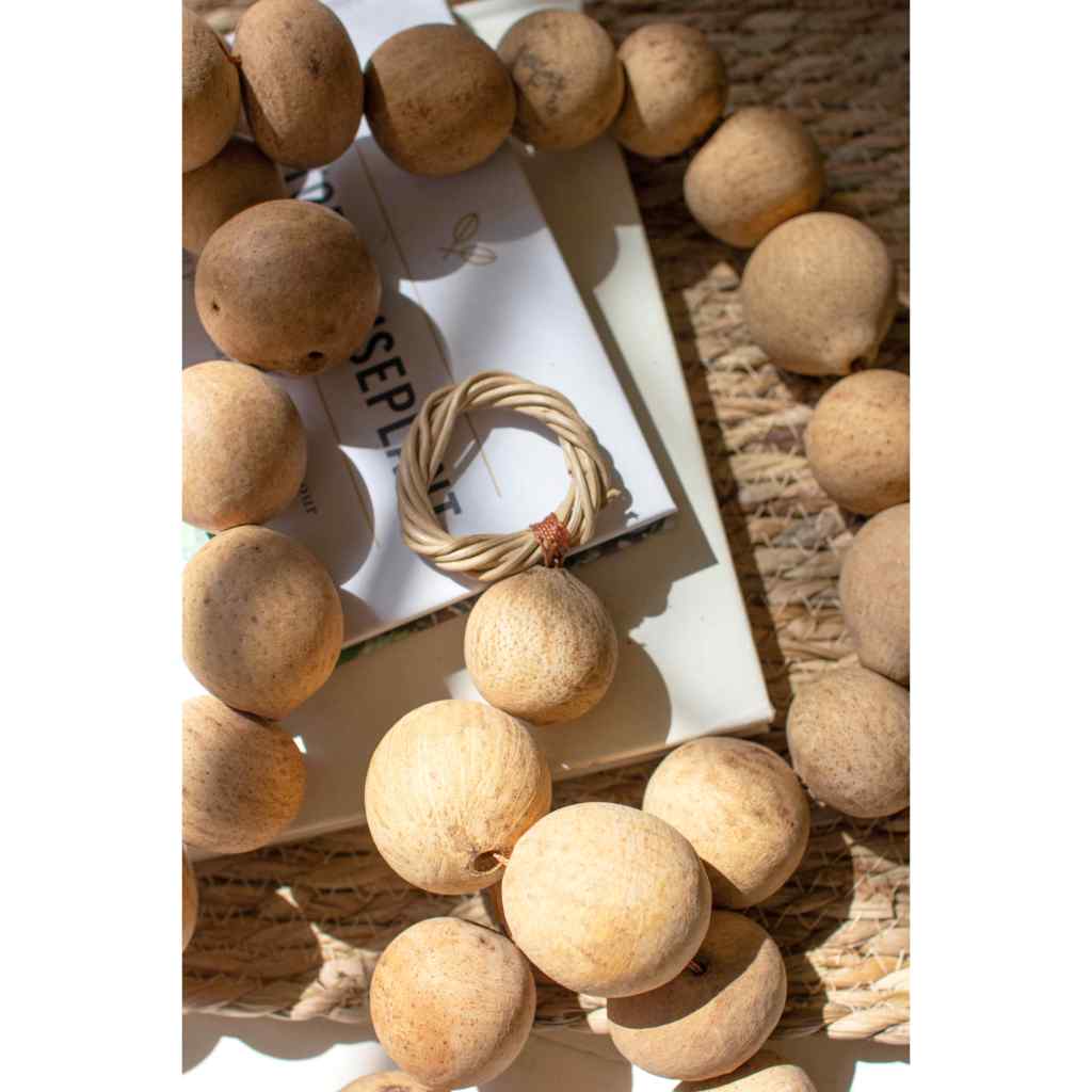 Dried Gourd Ball Garland BROWN