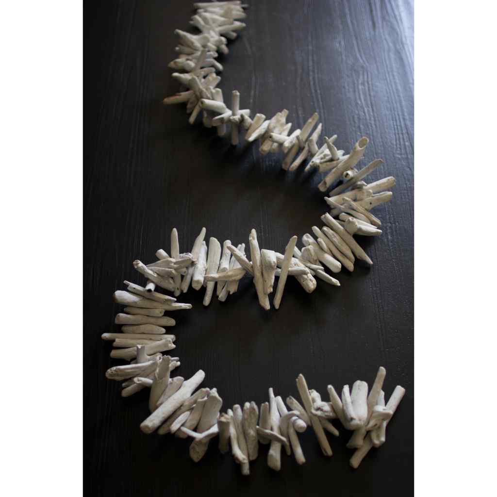 White-Washed Driftwood Garland WHITE