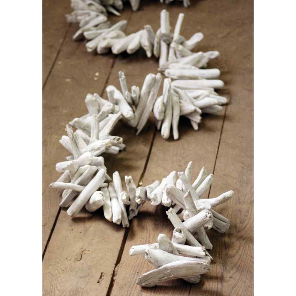 White-Washed Driftwood Garland WHITE