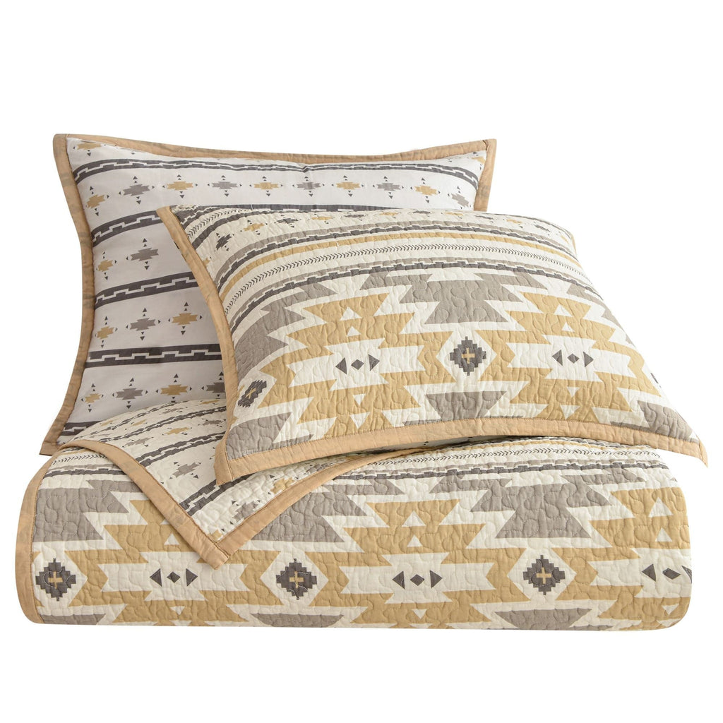 Desert Sage Reversible Quilt Set Individuals from HiEnd Accents