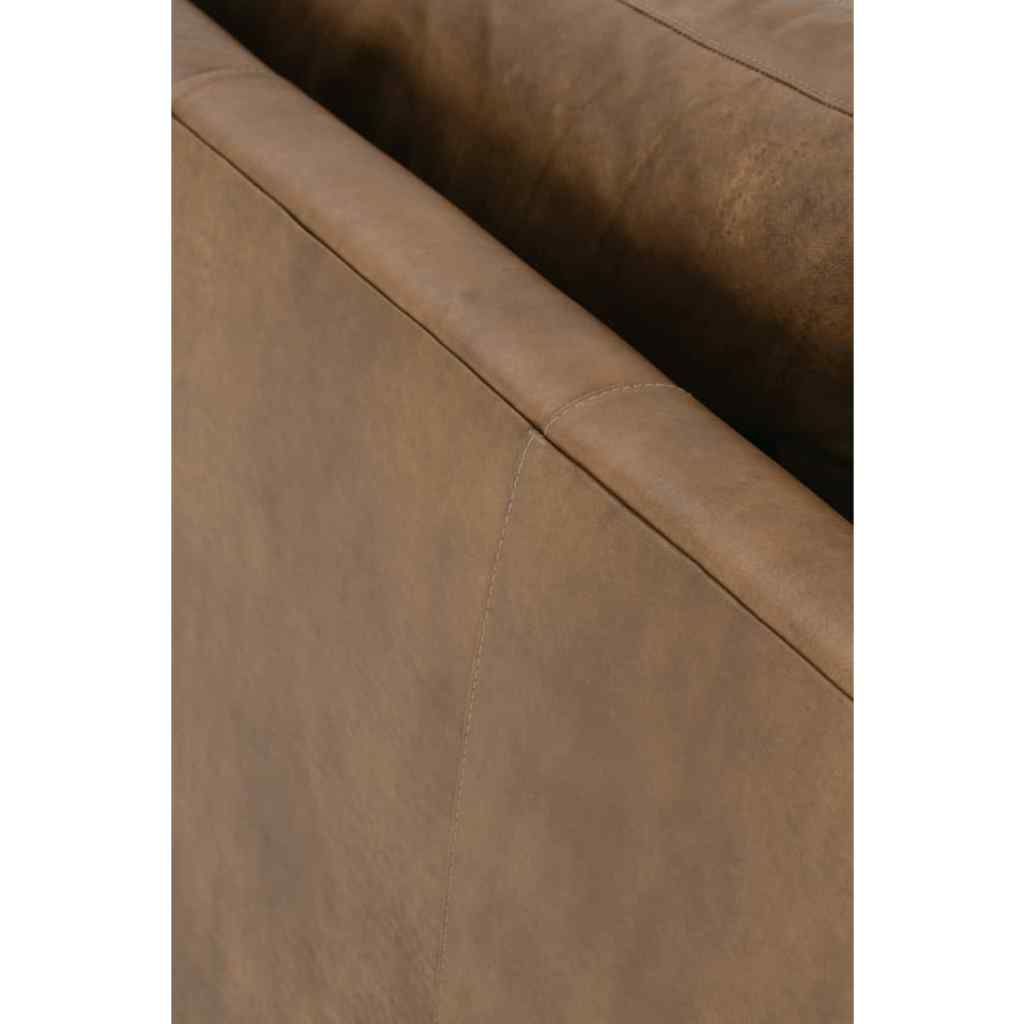 Athena Cocoa Sylvie Leather Sofa Brown