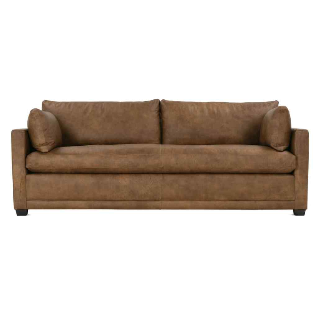 Athena Cocoa Sylvie Leather Sofa Brown