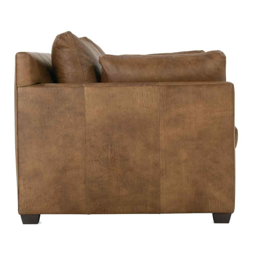 Athena Cocoa Sylvie Leather Sofa Brown