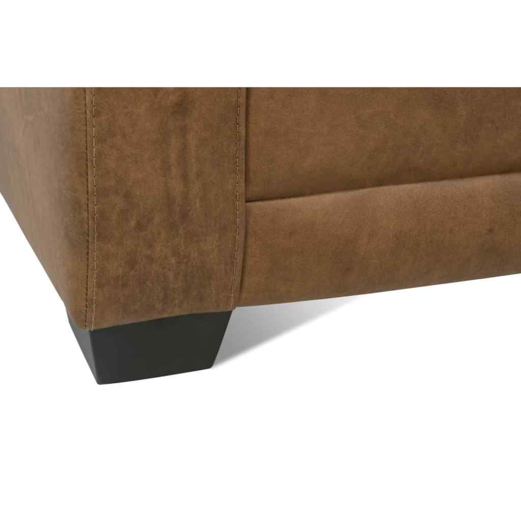 Athena Cocoa Sylvie Leather Sofa Brown