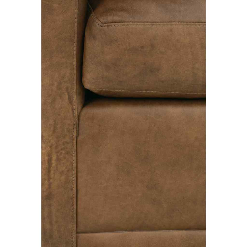 Athena Cocoa Sylvie Leather Sofa Brown