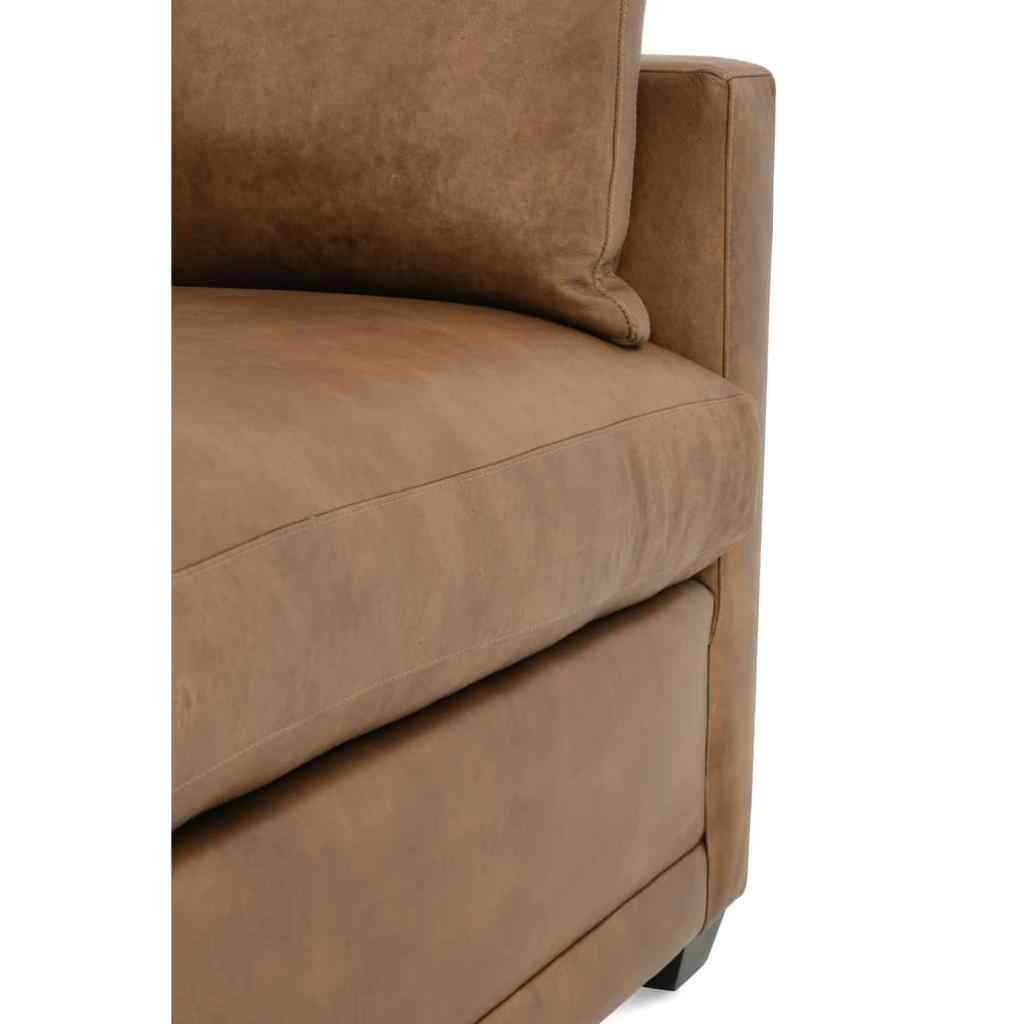 Athena Cocoa Sylvie Leather Sofa Brown