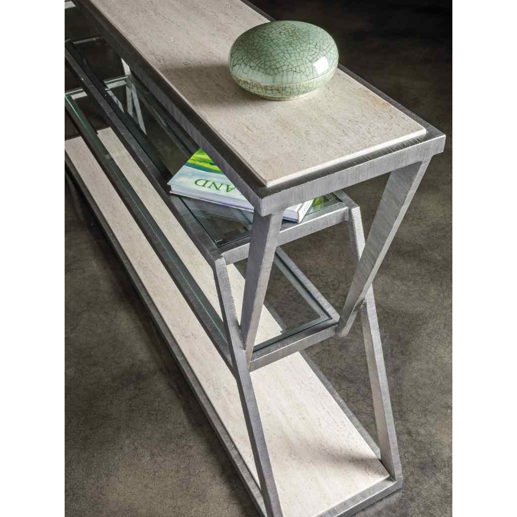 Adamo Silver Gray Console Gray