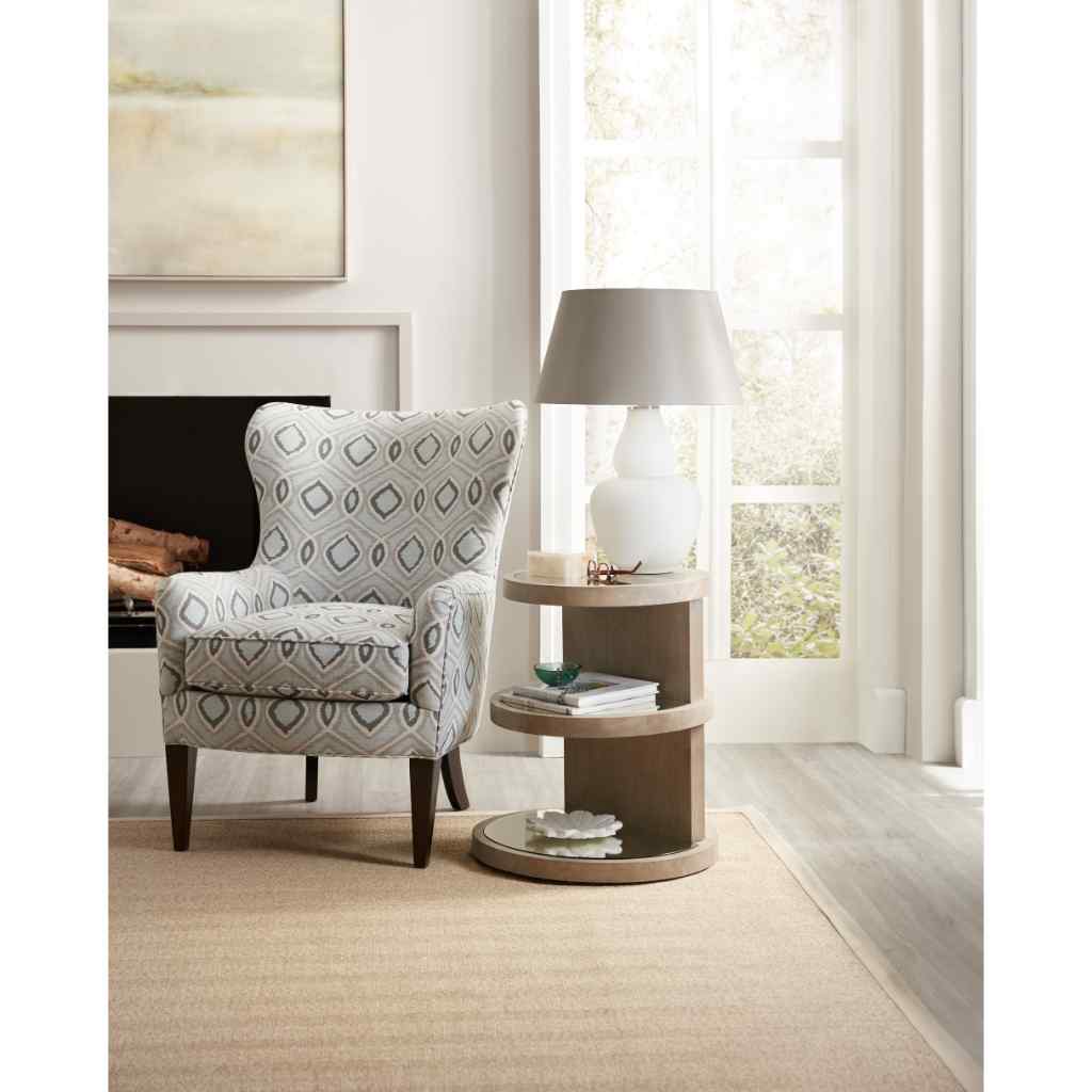 Affinity Round End Table Beige