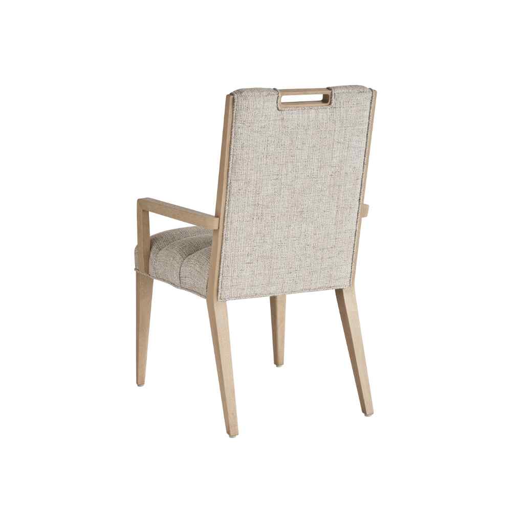 Aiden Channeled Upholstered Arm Chair - Sunset Key Sand Drift