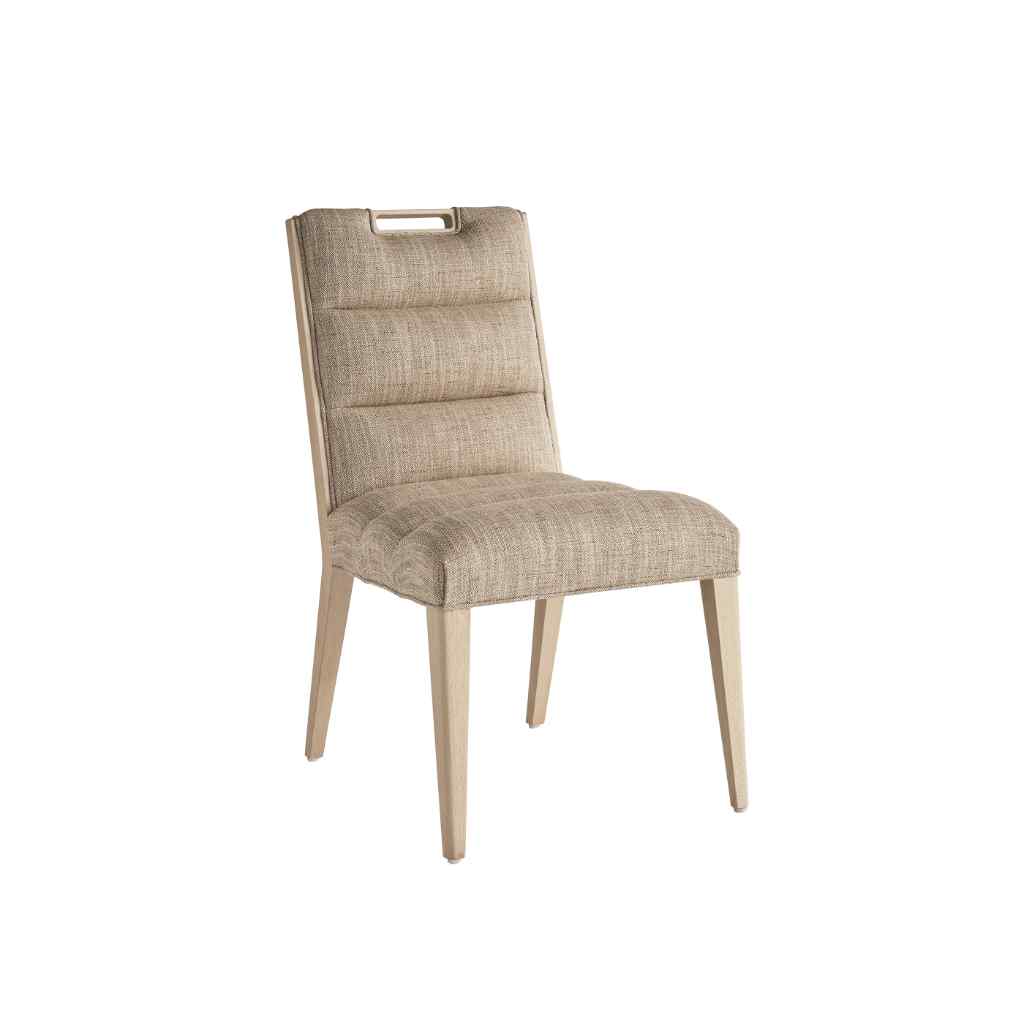 Aiden Channeled Upholstered Side Chair - Sunset Key Taupe