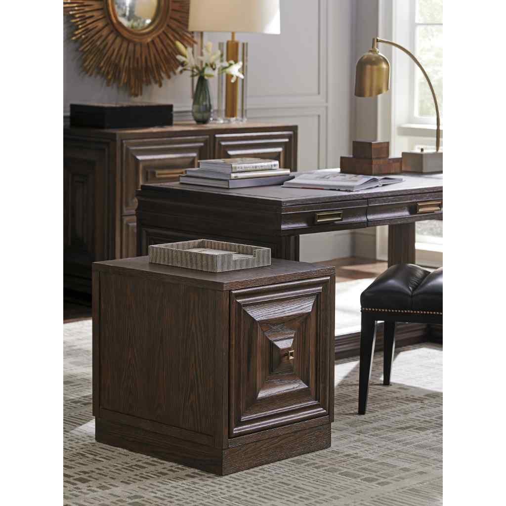 Alden Mobile File Chest Brown