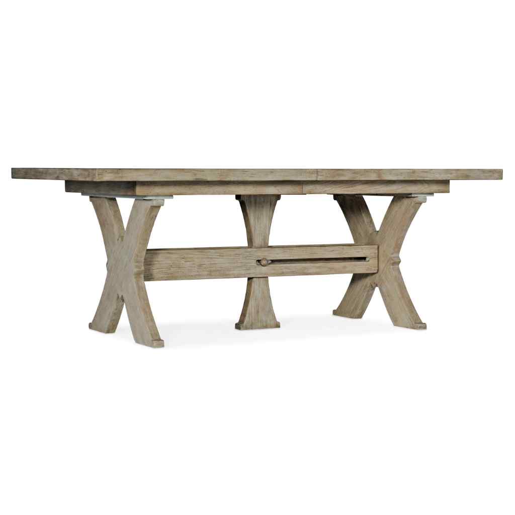 Alfresco Vittorio 80in Rectangle Dining Table with 2-22in Leaves Light Brown