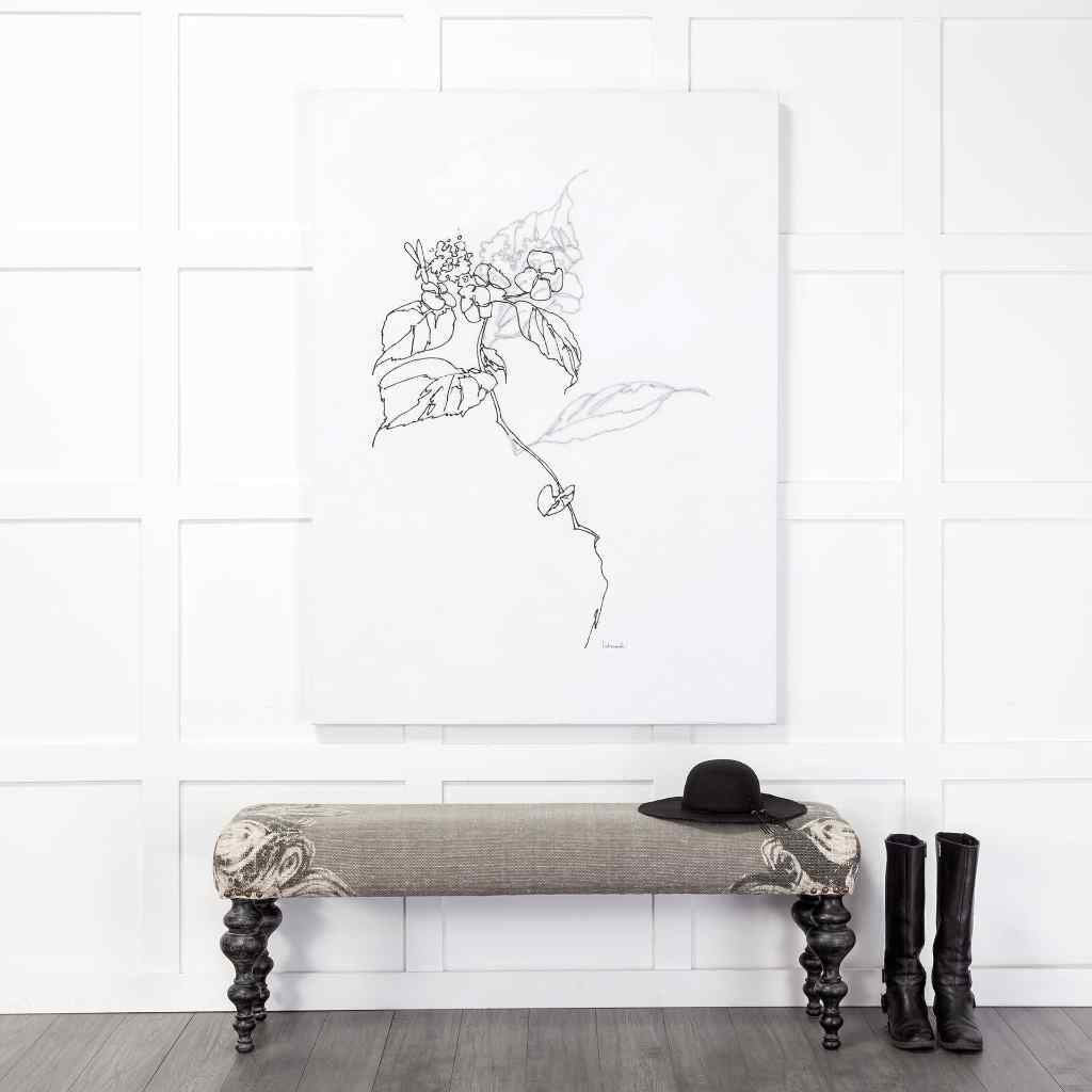 Alhambra 55L X 14W Upholstered Gray Seat W-Black Wood Legs Accent Bench Black,Gray