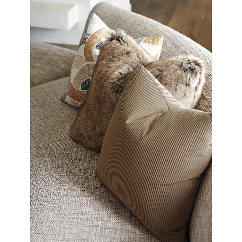 Alston Armless Curved Sofa Taupe