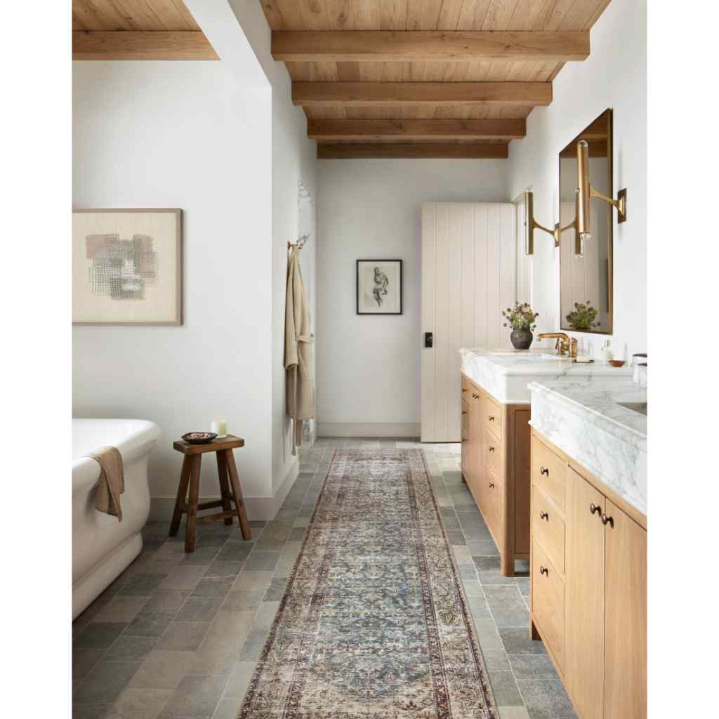 Amber Lewis x Loloi Georgie Collection Teal / Antique Rug GER-04 Teal / Antique / 18" x 18" Sample