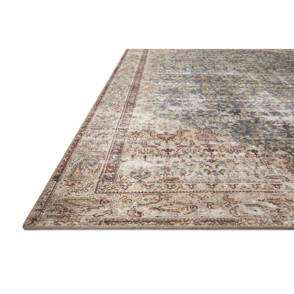 Amber Lewis x Loloi Georgie Collection Teal / Antique Rug GER-04 Teal / Antique / 18" x 18" Sample