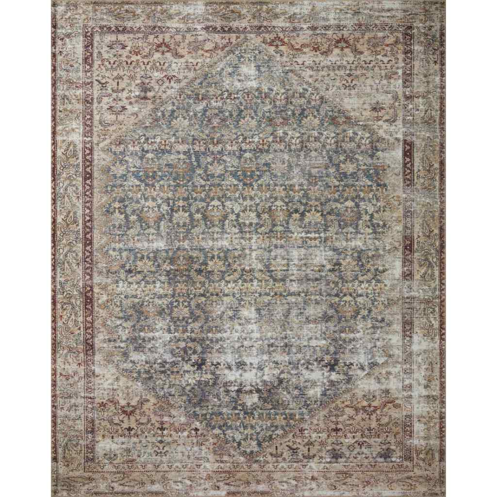 Amber Lewis x Loloi Georgie Collection Teal / Antique Rug GER-04 Teal / Antique / 8'-4" x 11'-6"