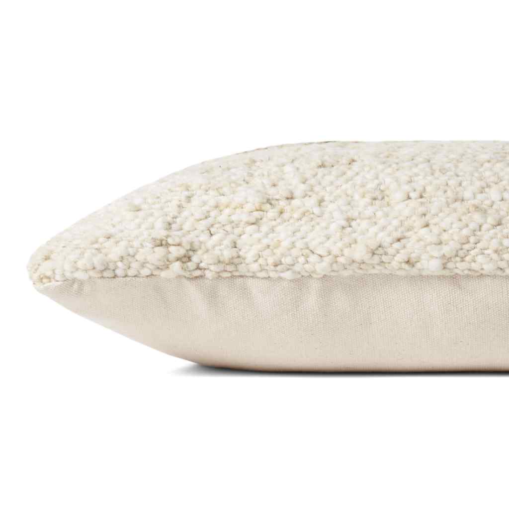 Amber Lewis x Loloi Marie Collection Ivory / Camel Pillow PAL0031 Ivory / Camel / 22" x 22" Cover w/Down Insert
