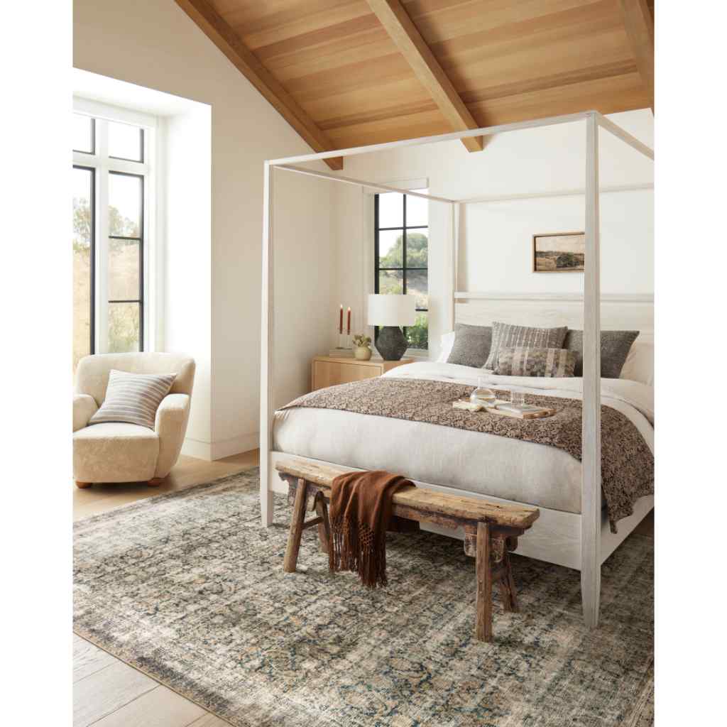 Amber Lewis x Loloi Morgan Collection Navy / Sand Rug MOG-02 Navy / Sand / 18" x 18" Sample