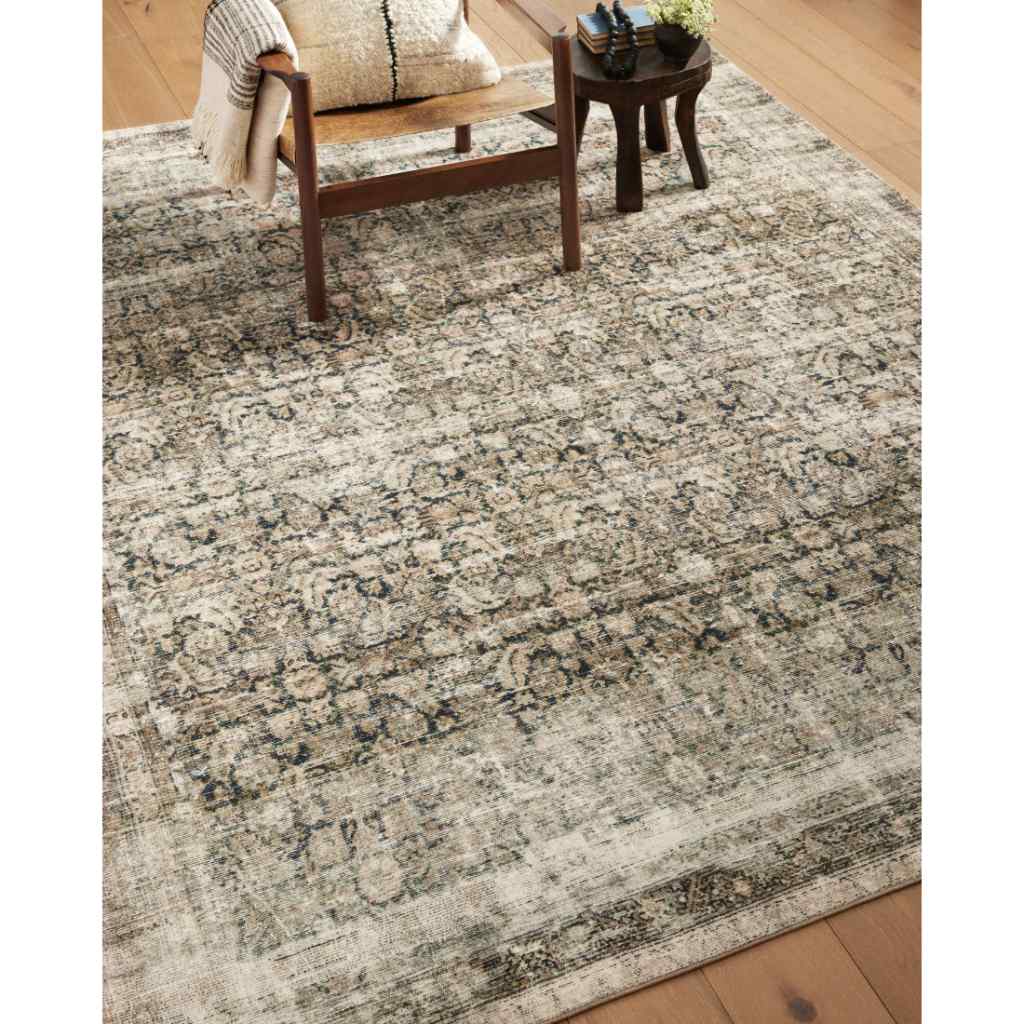 Amber Lewis x Loloi Morgan Collection Navy / Sand Rug MOG-02 Navy / Sand / 18" x 18" Sample