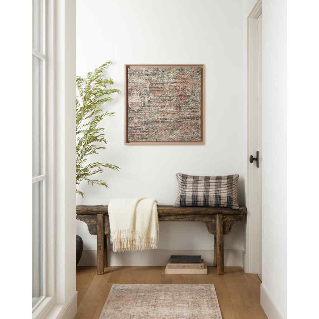 Amber Lewis x Loloi Palermo Collection Rust / Multi Wall Art PALER Rust / Multi / 2'-2" x 2'-2" Wall Art