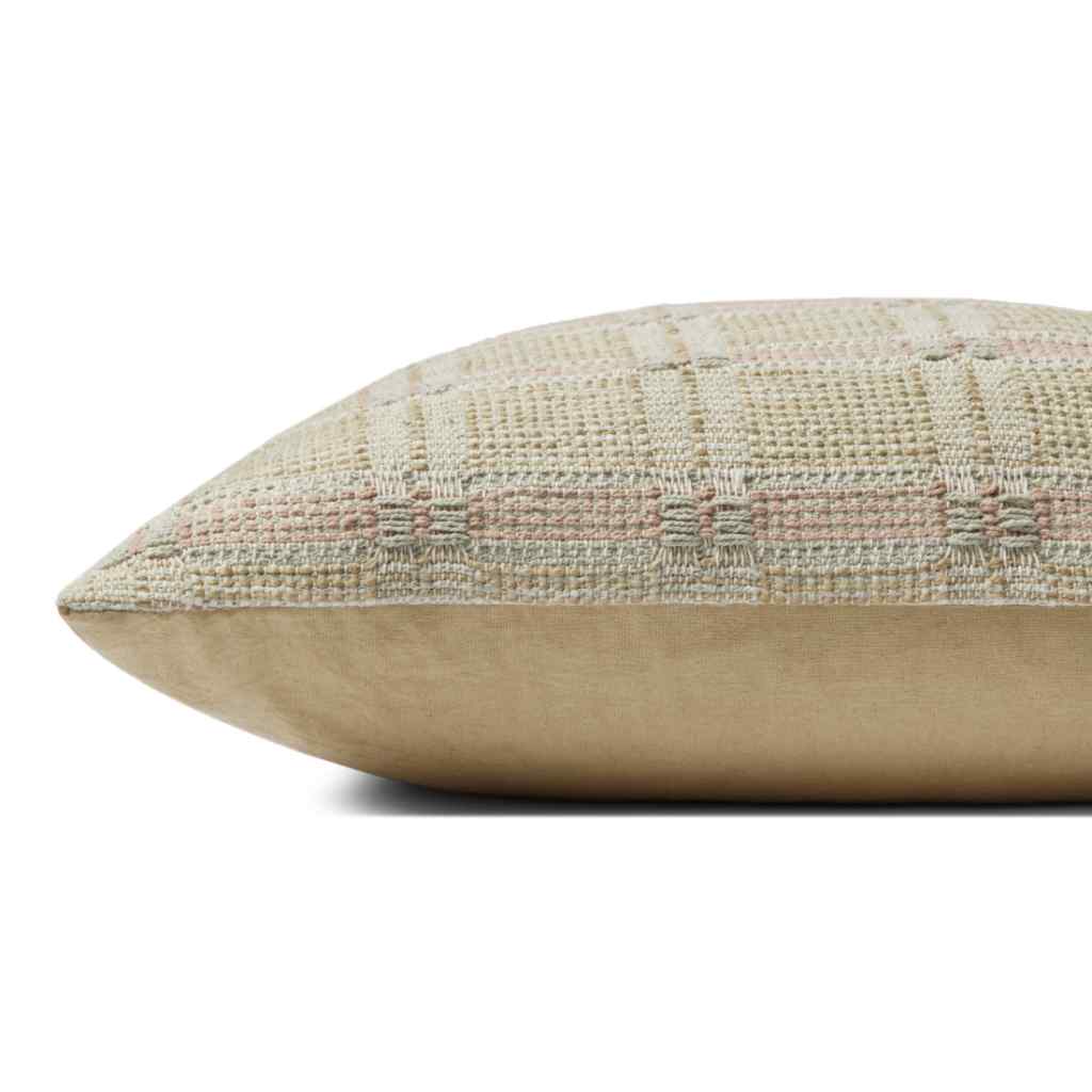 Amber Lewis x Loloi Pillows Collection Ivory / Beige Pillow PAL0005 Ivory / Beige / 22" x 22" Cover w/Down Insert